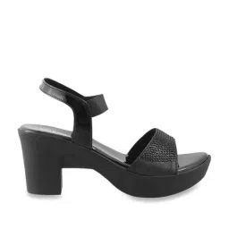 Walkway Women's Black Ankle Strap Sandals-22