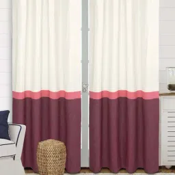 Saral Home Easy Living White Cotton 224 GSM Awning Curtain-35
