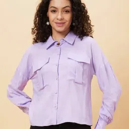 Globus Lavender Regular Fit Shirt-image-82