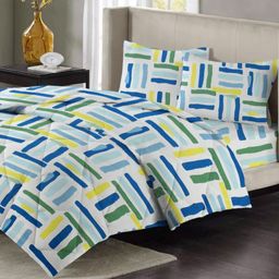 VAS COLLECTIONS White & Blue Heavy Winter 210 GSM Double Bed Comforter-image-56