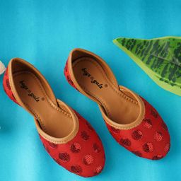 BOYZ N GALZ Girls Embellished Mojaris Flats-58