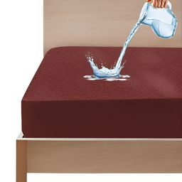 Mattress Protector Coffee Brown Terry Water Resistant Mattress Protector-image-36