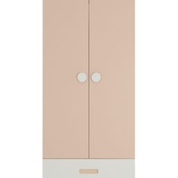 Adona Amelia 2 Door Wardrobe with Drawer and Round Knob Handles - Sandy Beige-image-105