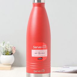 Servewell 304 Stainless Steel Single Wall Vacuum Water Bottle Red - 1000 ml-image-76
