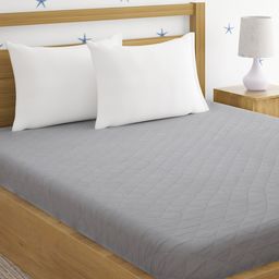 Hosta Homes Quilted Cotton King Size Mattress Protector - Grey-image-5