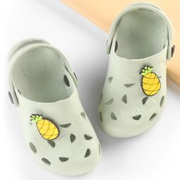 Cute Walk by Babyhug Slip On Clogs with Pineapple Applique & Back Strap Closure - Light Green-picture-28