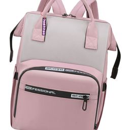 Bembika Multi Function Waterproof Large Capacity Diaper Backpack   Grey Pink-image-99
