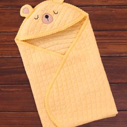 Tinycare Baby Hooded Towel Teddy Design L 75 x B 75 cm - Yellow-image-9
