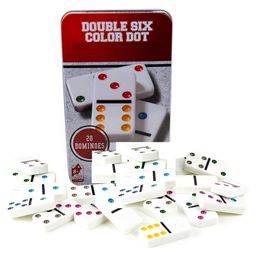 ARCADE TOYS Double Six Colour Dot Dominoes(28 pcs) - Colour may vary-5