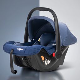 BAYBEE 4 in 1 Multi Purpose Baby Carry Cot Cum Car Seat with Canopy, Adjustable Handle, 3 Point Safety Belt | Rocker for Infant | Baby Carry Cot (Blue)-7