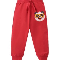 KAVEE Infant Boys Printed Cotton Mid-Rise Bio-Washed Joggers-picture-15