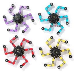 BitFeex Rotating Robot Transformable Fidget Finger Spinner Toy for Kids Rotating For Boys Girls Fun and Development Toy (Color May Vary, Pack of 2 Pcs ) image 2