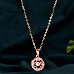 PASU FASHION Rose Gold-Plated Quirky Pendants With Chains-image-99