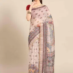 KALINI Ethnic Motifs Printed Zari Saree-image-96