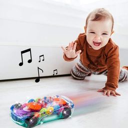 negocio 3D Transparent Car with 360 Degree Rotation Gear Simulation Mechanical Car With Light & Sound - Colour May Vary image 4