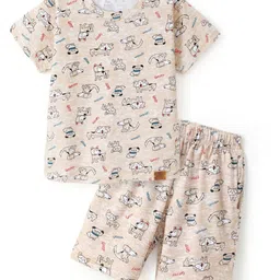 FUNKRAFTS Unisex Kids Printed T-shirt with Shorts-82