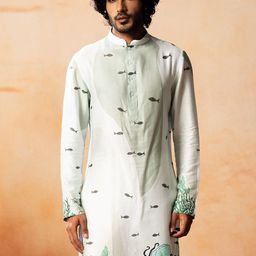 HILO DESIGN Men Floral Printed Kurta-14