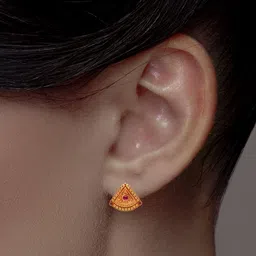 C KRISHNIAH CHETTY JEWELLERS PVT LTD Women 22KT Charming Gold Earrings - 7.99 g-picture-34