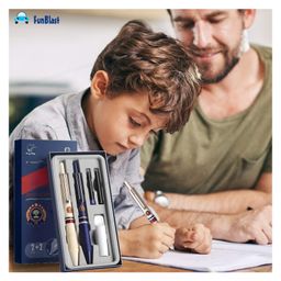 Bunie Click 2 Pcs Fountain Pen Set with 6 Pcs Refills and 1 Nib Polisher for Students image 5