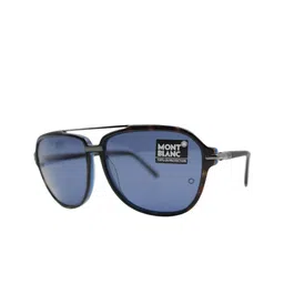 Mont Blanc Men Aviator Sunglasses with UV Protected Lens MB407S 60 55V-image-56