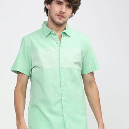 KETCH Men Green Slim Fit Casual Shirt-image-19
