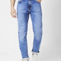 Spykar Light Blue Cotton Comfort Fit Jeans-picture-27