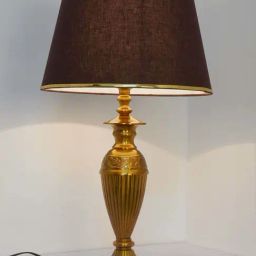 Fos Lighting Gold & Brown Aluminium 35.56 cm Vintage Single Table Lamp-12