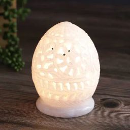 Aapno Rajasthan White Marble Handcrafted Tealight Holder-image-6