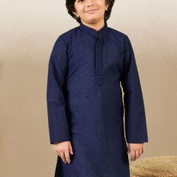 YK Boys Cotton Embroidered Chikankari Kurta-30