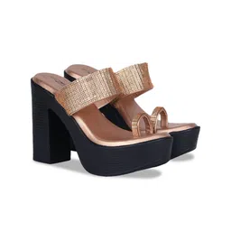 Shezone Embellished Block Heel Sandals-17