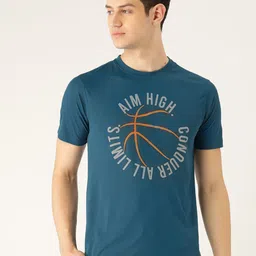 OFF LIMITS Men Blue Printed Round Neck T-shirt-image-13