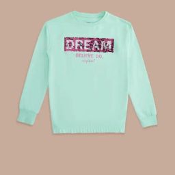 Pantaloons Junior Mint Green Cotton Embellished Full Sleeves Sweatshirt-image-74