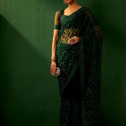 SHADOW & SAINING Embellished Embroidered Saree-39