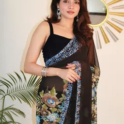 Sita Floral Printed Pure Georgette Bagh Saree-picture-29