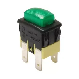 E-SWITCH PB SWITCH, DPST, 16A, 250VAC, GRN, QC, PA412C1000-136.-picture-27