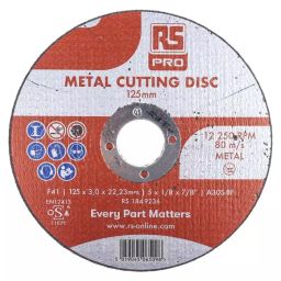 RS PRO Aluminium Oxide Cutting Disc 125mm x 3mm Thick P120 Grit 5 in pack, 1849236-picture-19