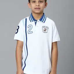 Beverly Hills Polo Club Kids White Printed Polo T-Shirt-image-99