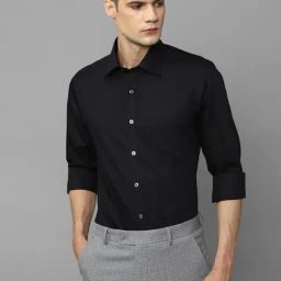 Louis Philippe Permapress Black Cotton Regular Fit Shirt-picture-41