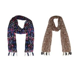 StoleVilla Multicoloured Floral Chiffon Stoles-image-87