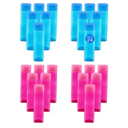 Kuber Industries Pink & Blue 24 Pieces Square Shape Water Bottles-1 L Each-image-14
