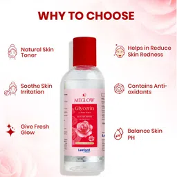 Meglow Set of 2 Glycerin with Rose Water For Nourished Glowing Skin - 100ml Each image 3