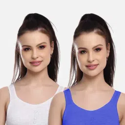 FIMS: Fashion is my Style Grey & Blue Sports Bras - Pack Of 2-image-27