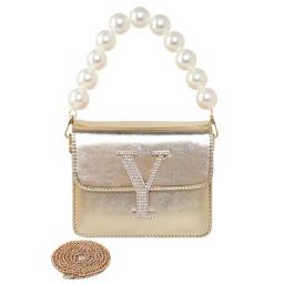 Esbeda Golden Solid Small Sling Handbag-image-80