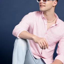 Mast & Harbour Men Standard Striped Casual Shirt-picture-16