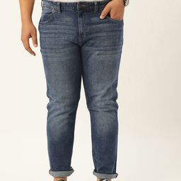 Sztori Men Plus Size Blue Slim Fit Light Fade Stretchable Jeans-picture-16