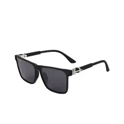 Irayz Men Black Lens & Black Square Sunglasses-picture-18
