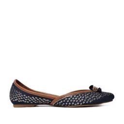 W Women's Navy Ethnic Juttis-image-1