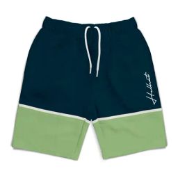 HELLCAT Kids Blue & Green Color Block Shorts-image-96