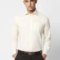 Van Heusen Cream Cotton Regular Fit Shirt-picture-27