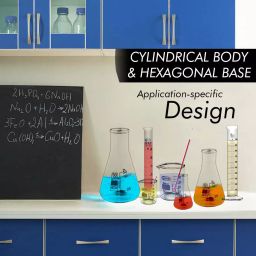 Glassco GC-138.522.02A Measuring Cylinder with Hexagonal Base Class B 25 ml (Pack of 2 Pcs) image 3
